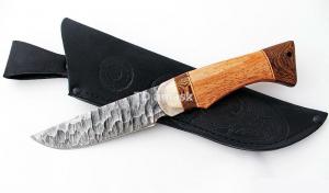 Нож Енот: сталь дамаск,каменный век; рукоять сапеле