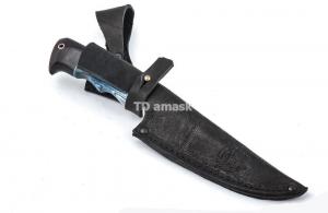 Нож Сибиряк: сталь булат рукоять стабилизированный мореный дуб