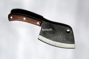 Мини Тяпка: сталь кованая 9ХФ; рукоять черный граб