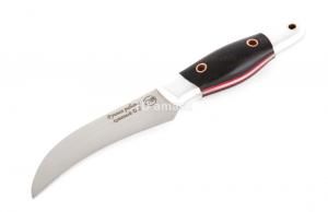 Кухонный нож "Коготок": сталь D2; рукоять черный граб; дюраль