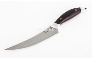 Кухонный нож "Филейный": сталь D2; рукоять черный граб; дюраль