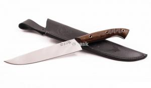 Нож Повар 2: сталь х12мф, рукоять цельнометаллическая, махагон