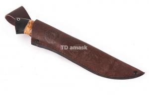 нож Енот сталь порошковая Bohler М390 рукоять карельская береза, черный граб