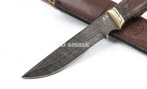 Нож Юрга: дамасская сталь, рукоять венге