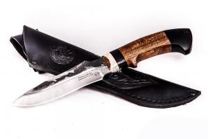 Нож Гриф: сталь х12мф,кривой дол; рукоять граб -махагон