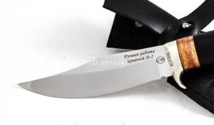 Нож Бекас: кованая сталь D2; рукоять черный граб