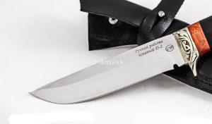 Нож Глухарь: кованая сталь D2, рукоять черный граб