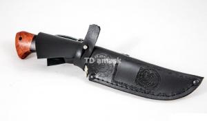 Нож Глухарь: кованая сталь D2, рукоять черный граб