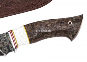 Нож Беркут: сталь Ламинированная; рукоять стабилизированная карельская береза, акрил
