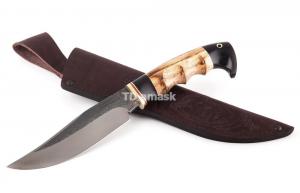 Нож Сокол: сталь Х12МФ рукоять ясень - черный граб