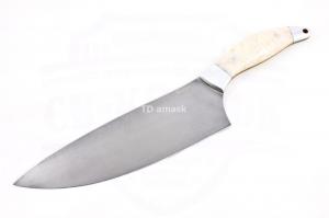 Кухонный нож "Шеф-Повар": сталь Булат; рукоять камень, дюраль