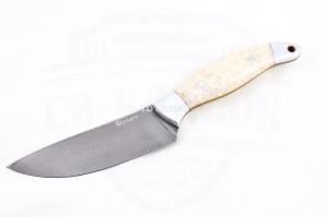 Кухонный нож "Овощной": сталь Булат; рукоять камень; дюраль