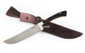 Узбекский нож: сталь D2; рукоять черный граб; дюраль