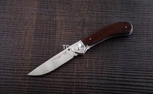 Складной нож Казак - 5: сталь кованая 95Х18, рукоять махагон