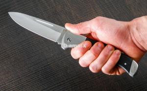Складной нож Казак большой 3 сталь 95Х18 рукоять черный граб