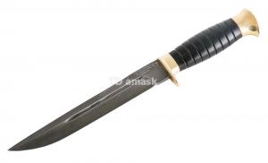 Казачий нож Пластунский: сталь Алмазка; рукоять черный граб, литье