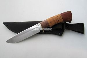 Нож "Лань", сталь Х12МФ, рукоять наборная береста и южный орех, meinartas