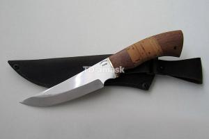 Нож "Акула", сталь Х12МФ, рукоять наборная береста и южный орех, meinartas