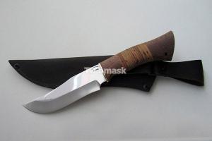 Нож "Мангуст", сталь Х12МФ, рукоять наборная береста и южный орех, meinartas